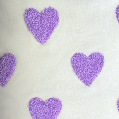 All Hearts Embroidered Cushion Cover- Off white, Embroidered