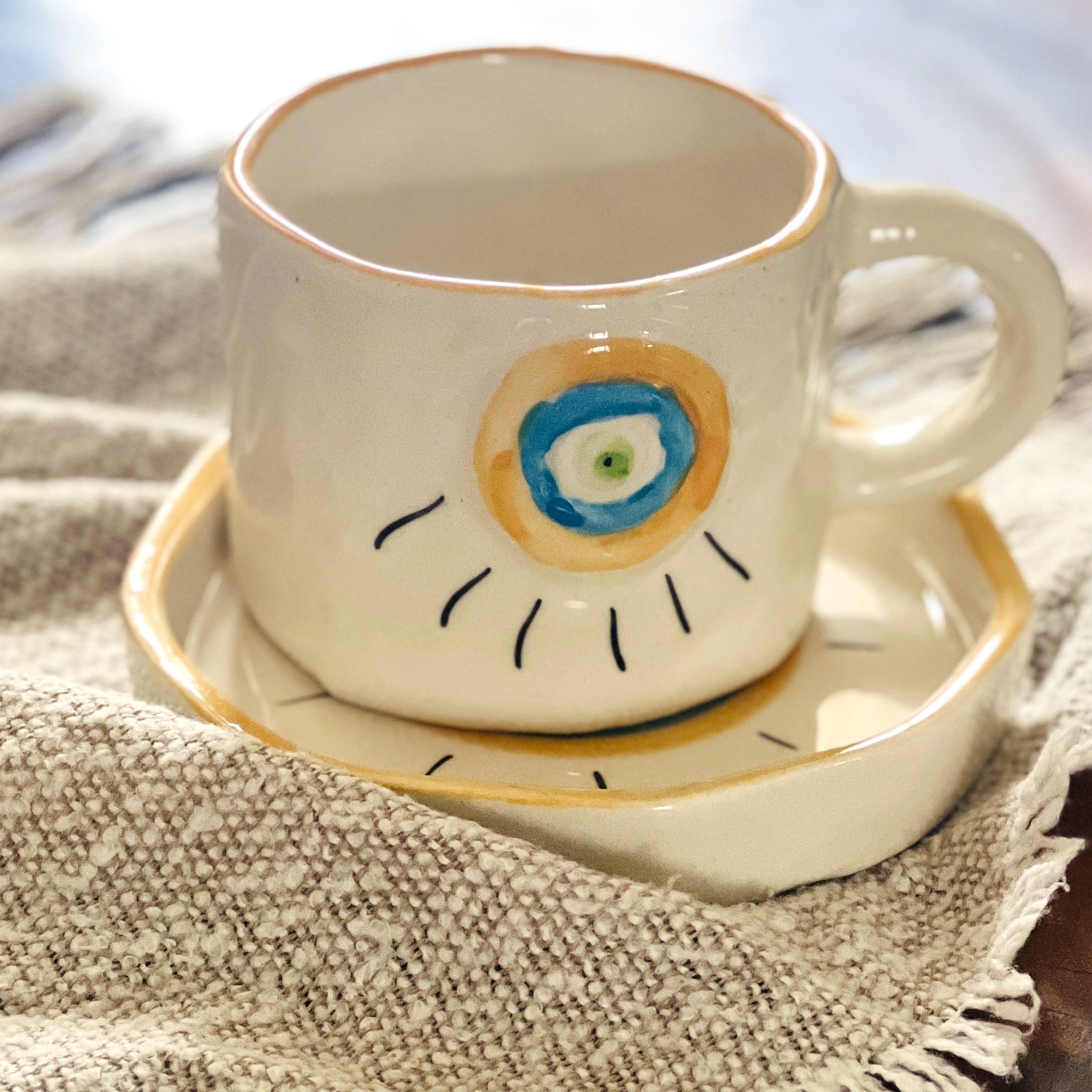 Nazar Charm Mug & Plate Set