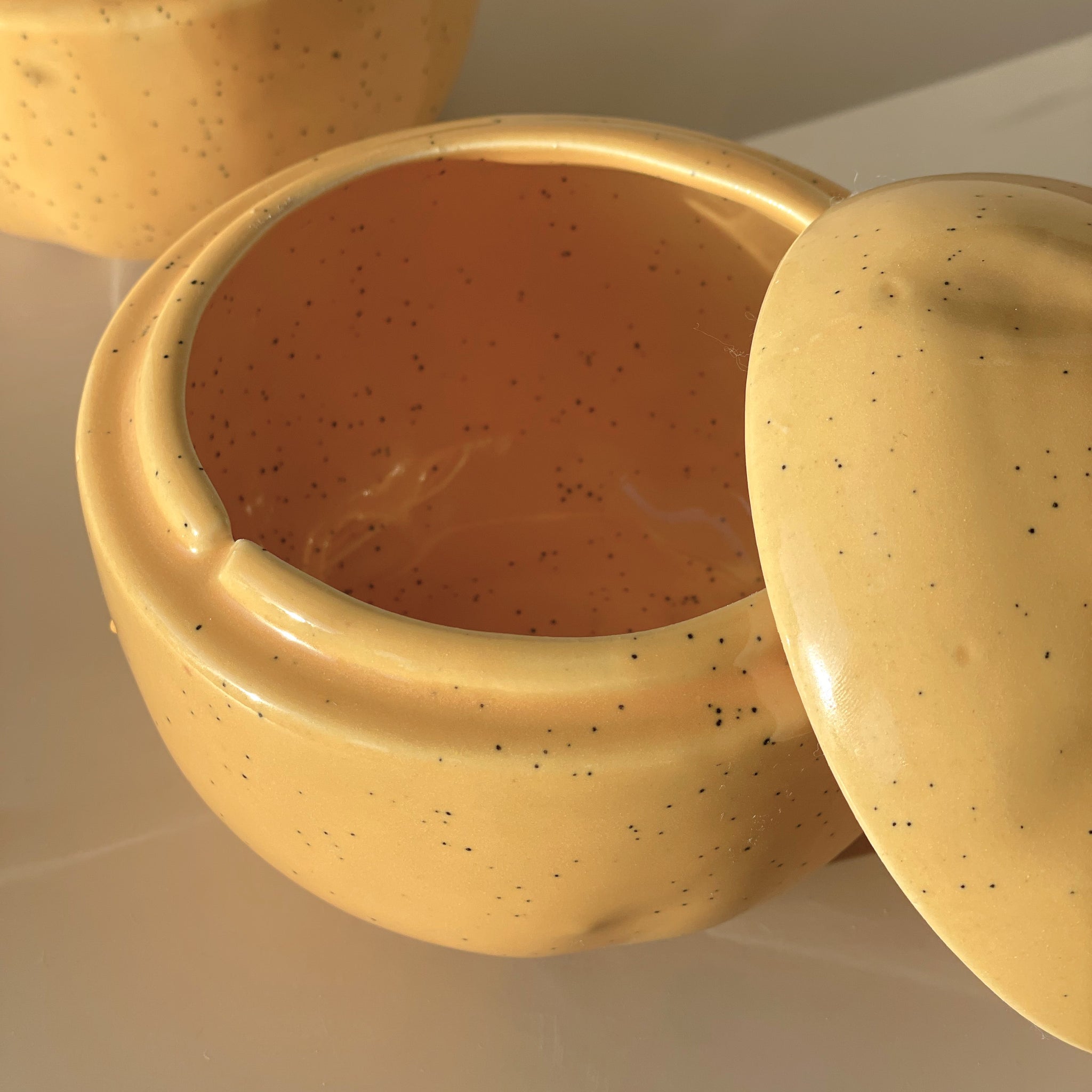 Pomegranate Ceramic Jars set of 2 - Small storage