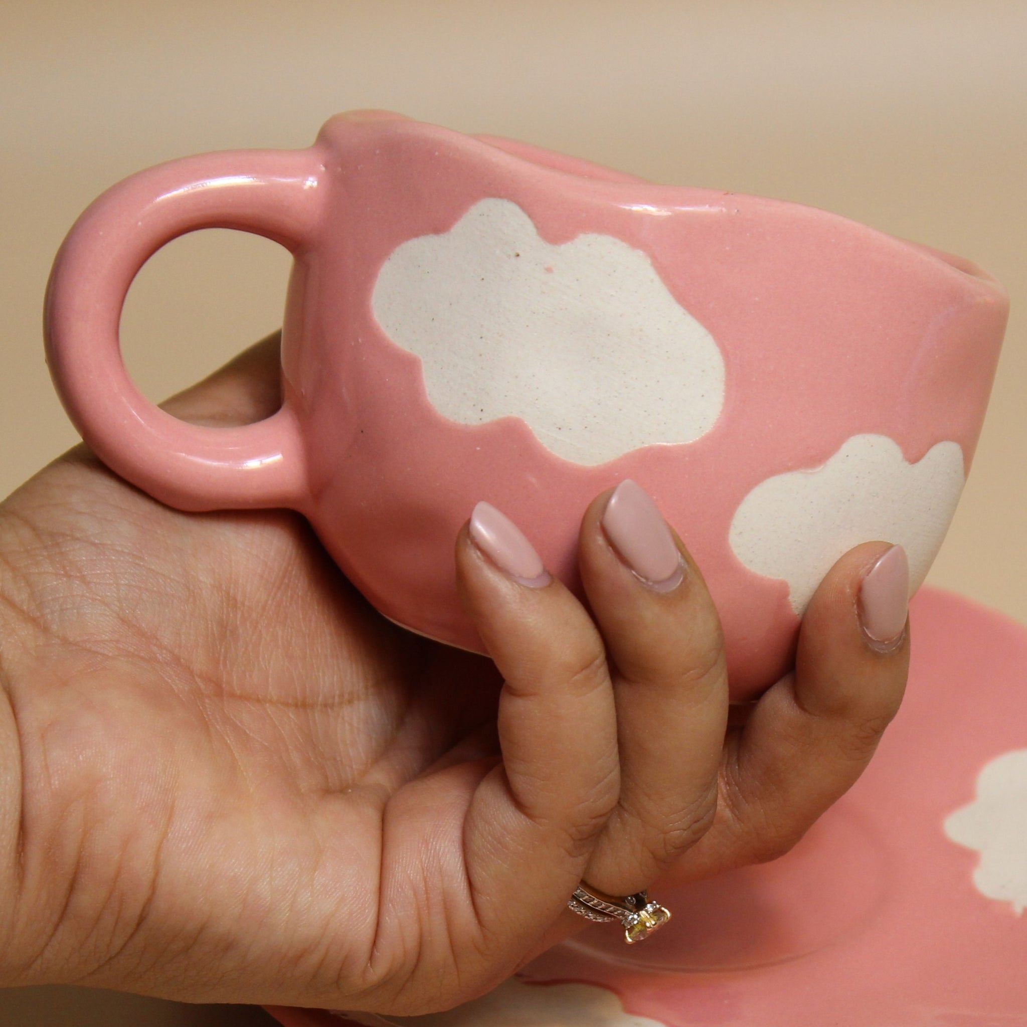 Pink Cloud- Mugs Set-  (4 Pcs)