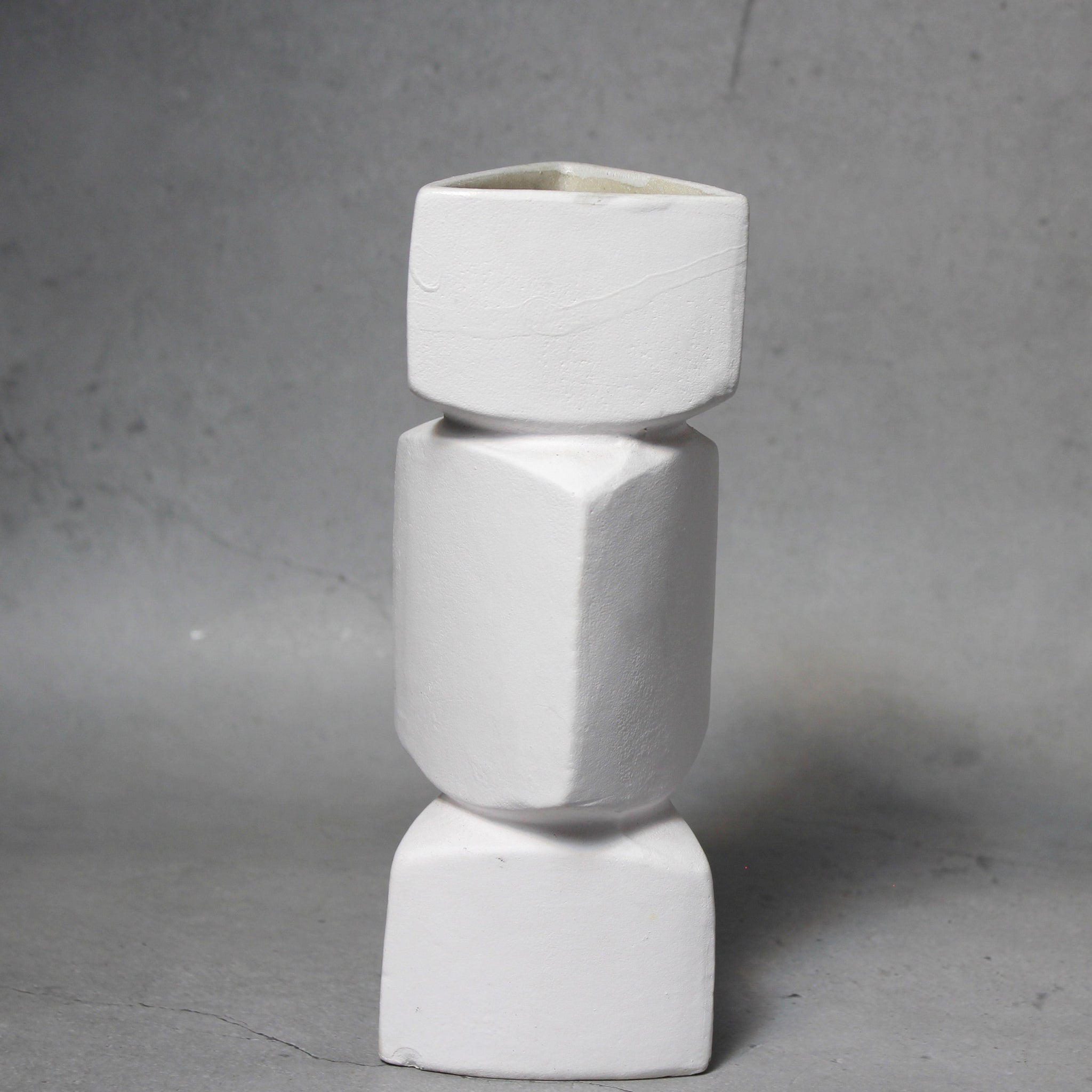 Monochrome Block Vase set of 2 – Abstract Black & White