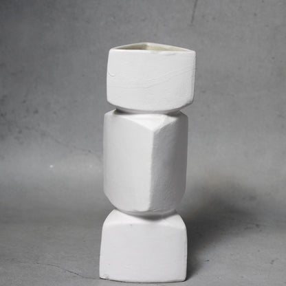 Monochrome Block Vase set of 2 – Abstract Black & White