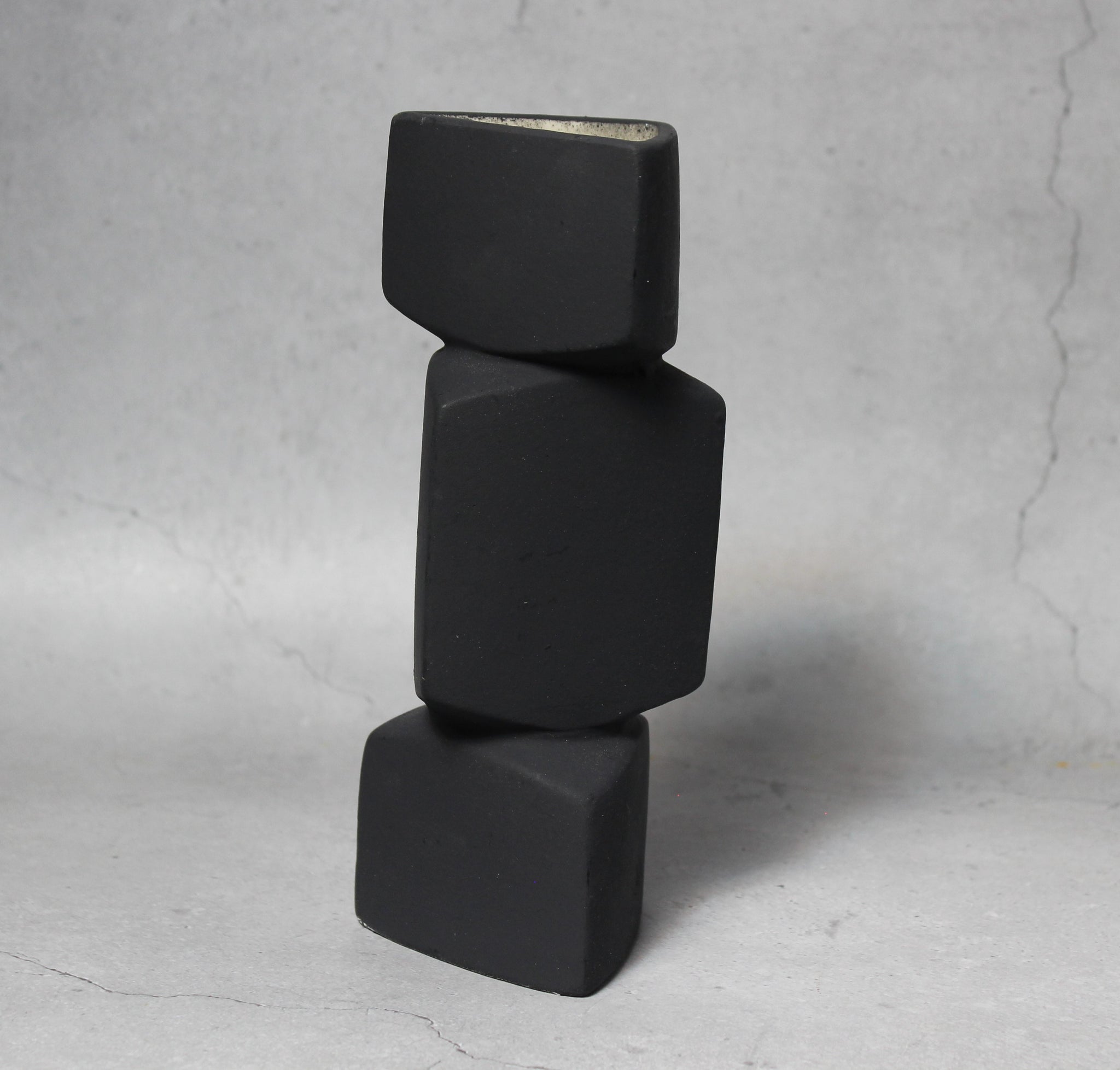 Monochrome Block Vase set of 2 – Abstract Black & White
