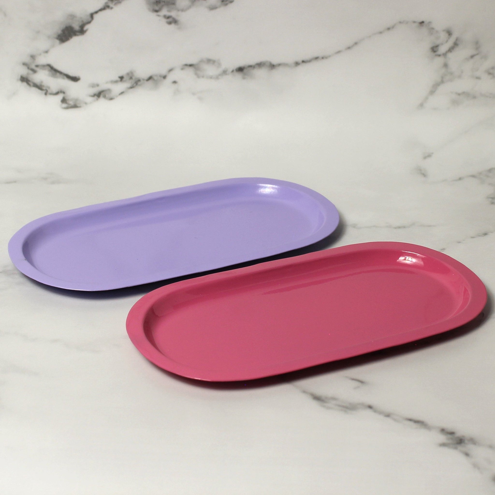 Pastel Duo Accessory Trays – Pink & Purple Tray Set