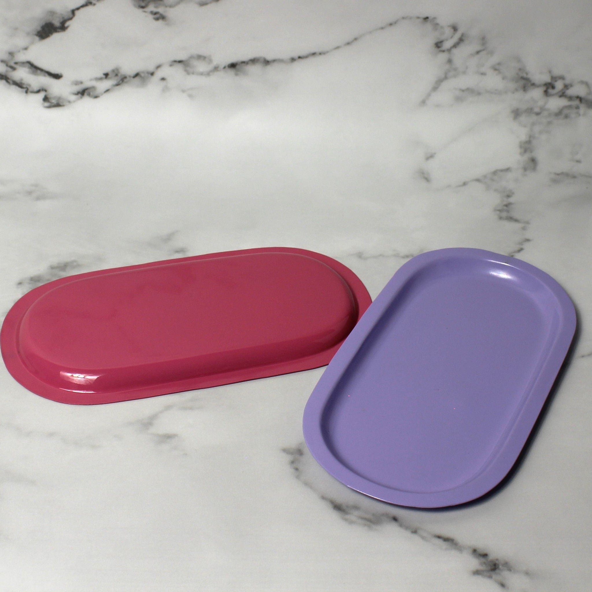 Pastel Duo Accessory Trays – Pink & Purple Tray Set