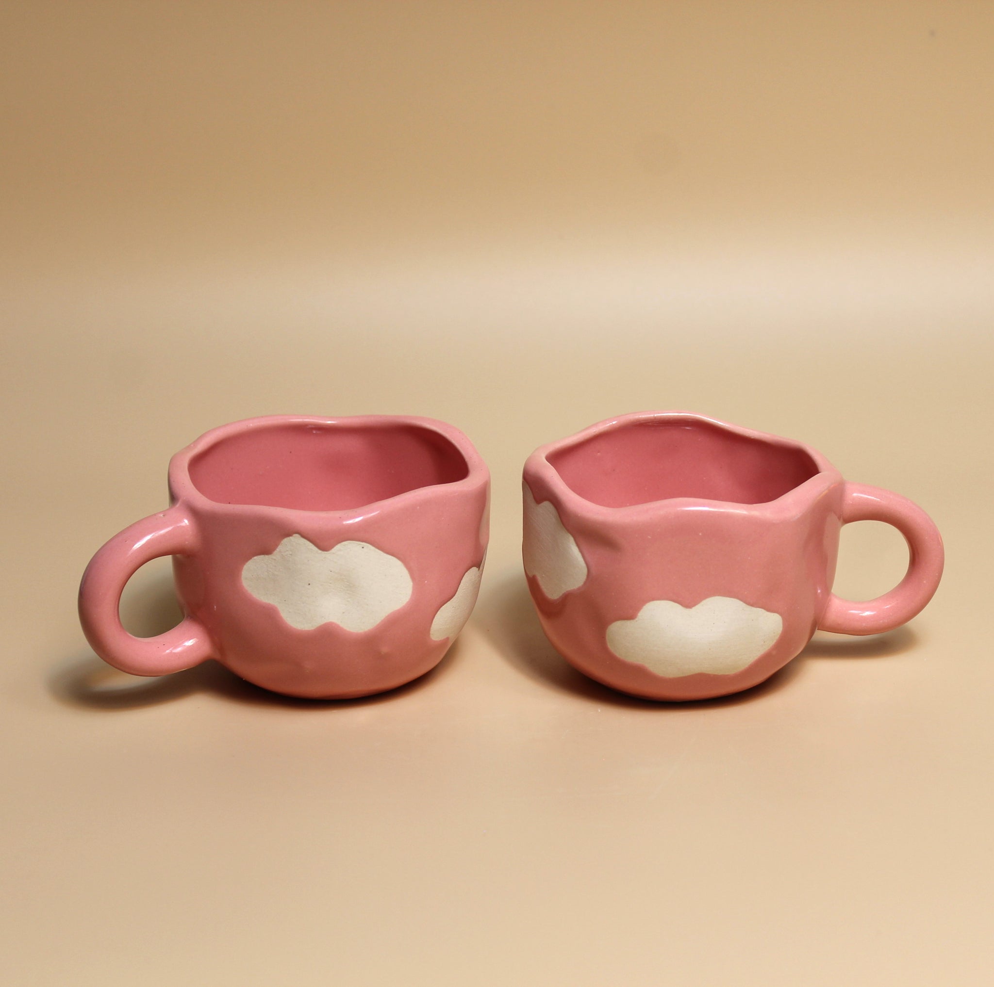 Dreamy Cloud Mugs – Set of 2 Cute Pink Mugs