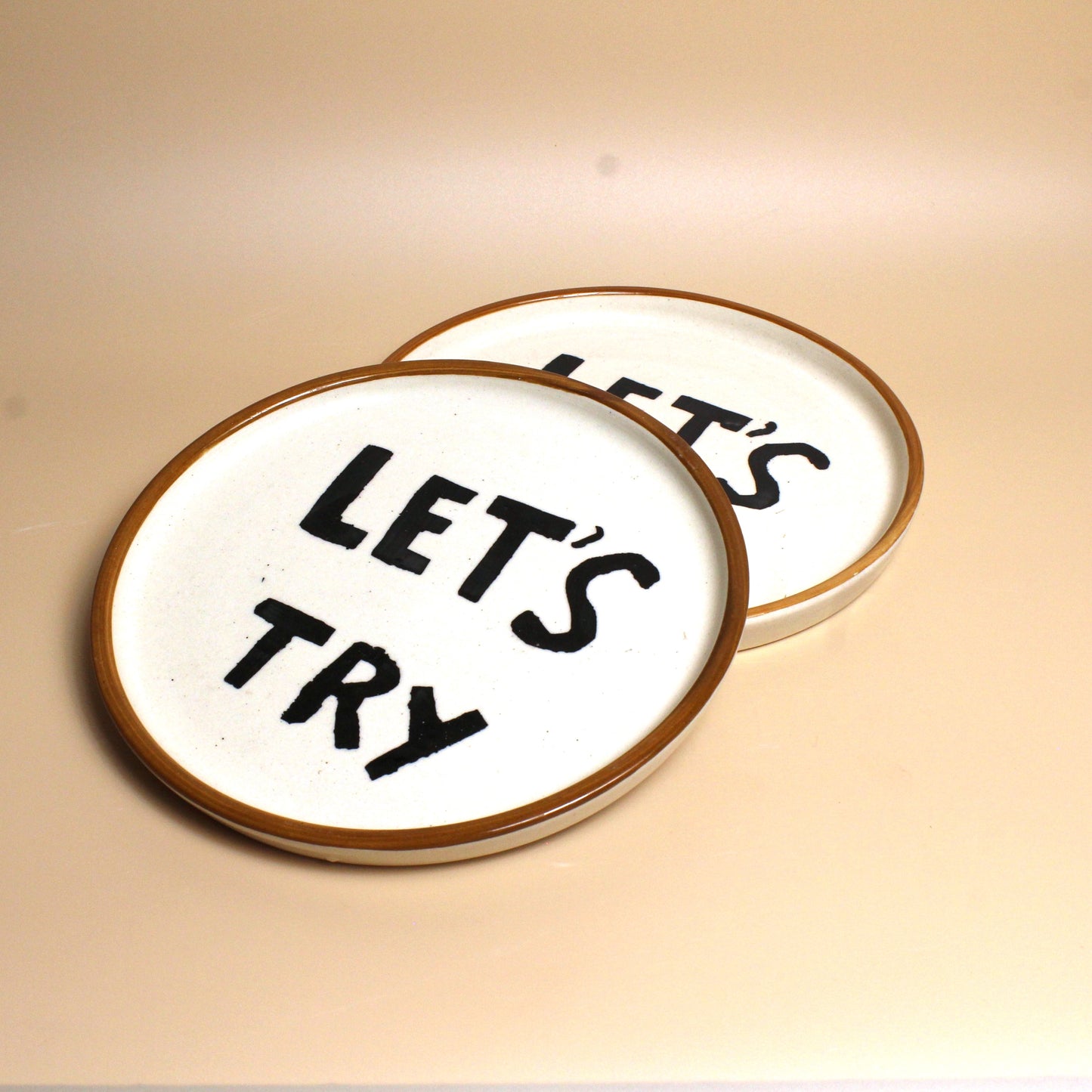 Let's Try Plates- Set of 2 Quarter Plates (8")