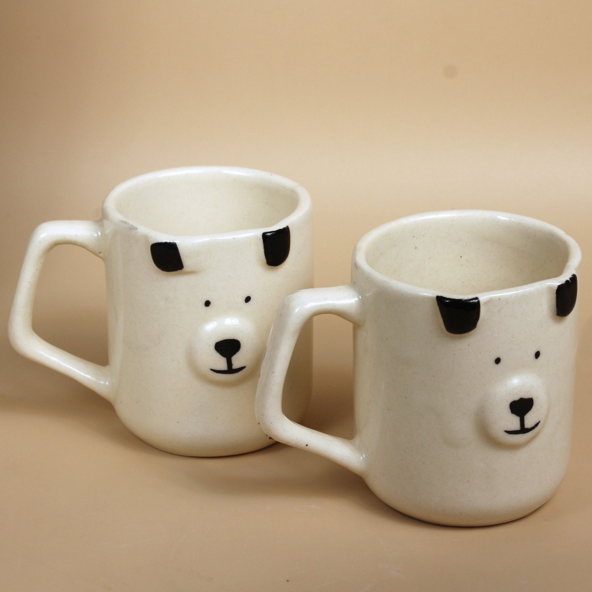 Paws Ceramic Jar + Mug set- Puppy Themed Ceramic Jars and Mugs (Set of 4- 2 mugs, 2 jars )Combo