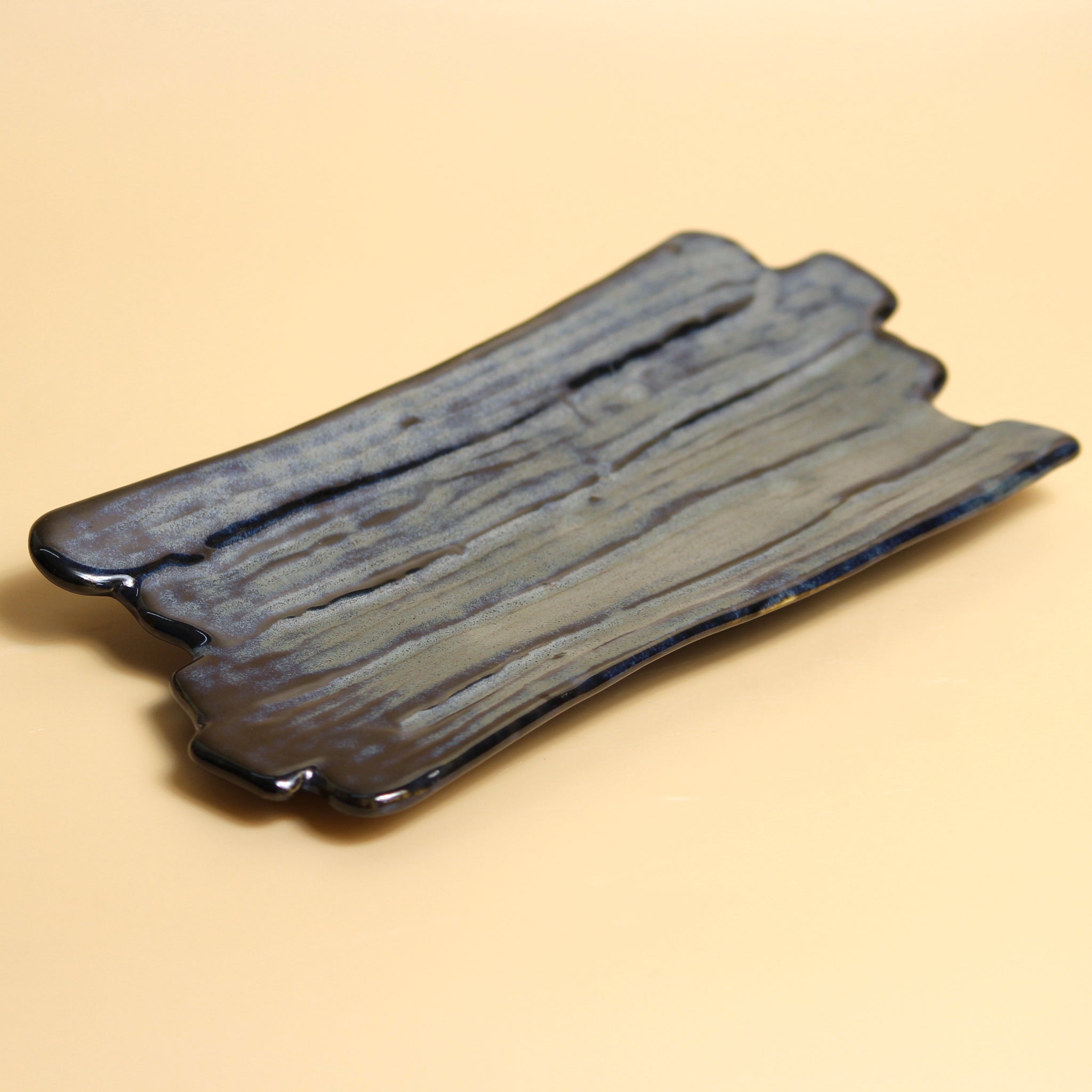 Artisan Platter Set- 2 Ceramic platters in Blue