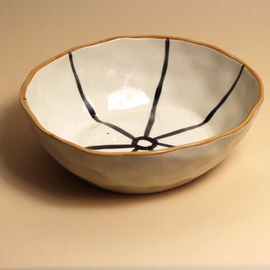 Beige Harmony Serving Bowl I Single