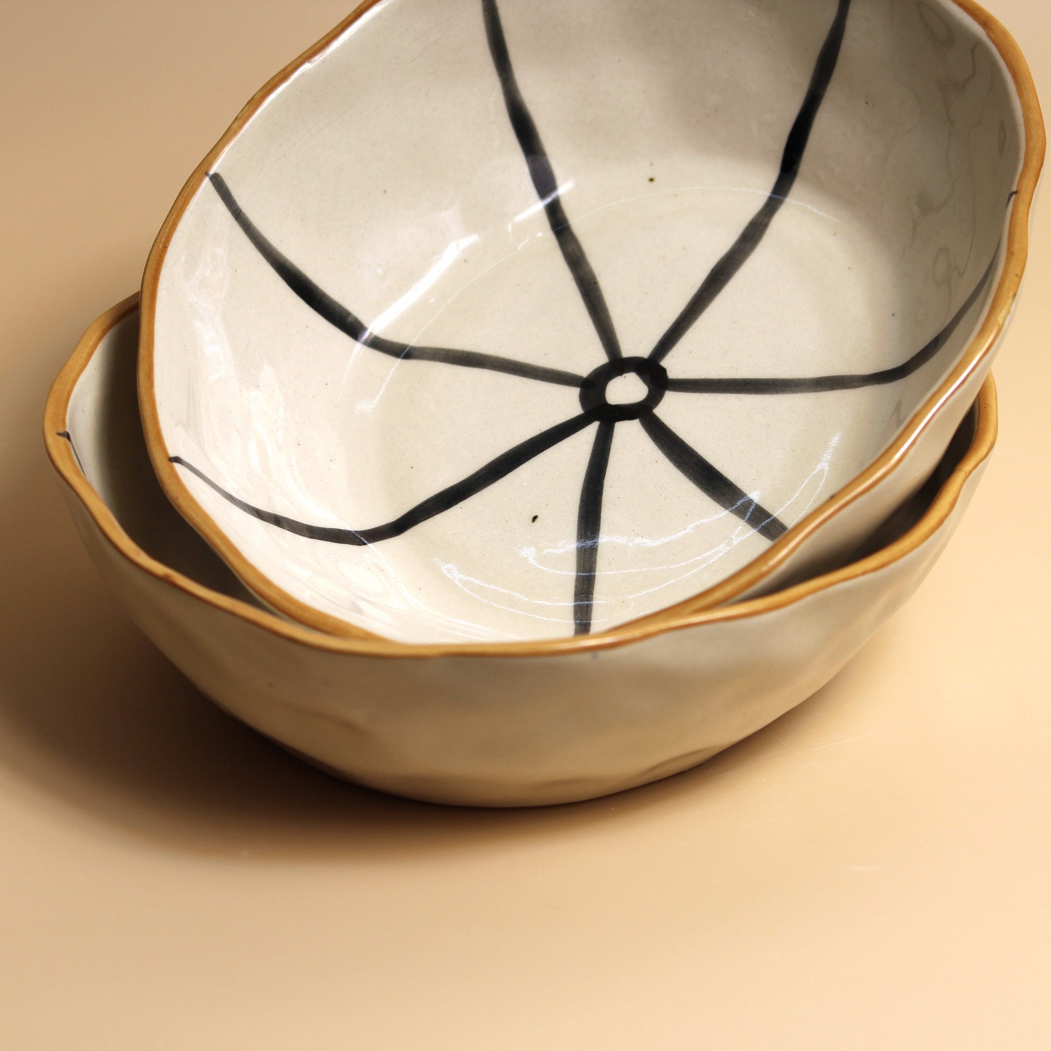 Beige Harmony Serving Bowl I Single