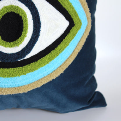 Mystical Evil Eye Cushion cover- Velvet( 16” x 16”)