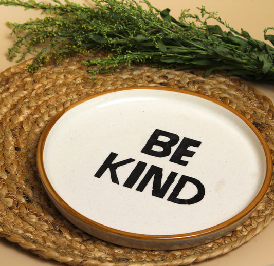 Kindness Plate - Minimalistic handwritten Quarter Plate