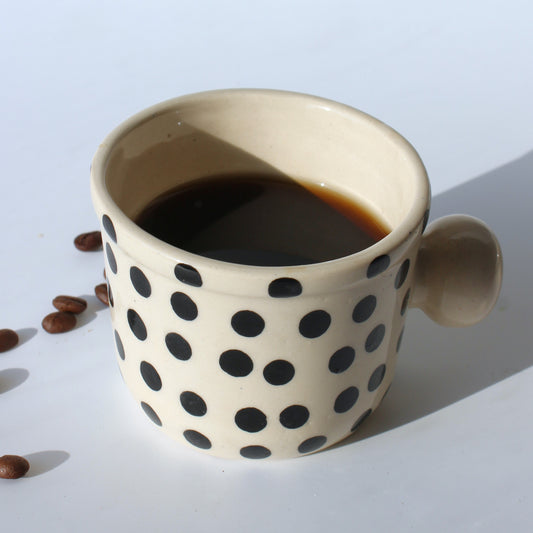 Dots Mug - Cute Handle Minimal Mug