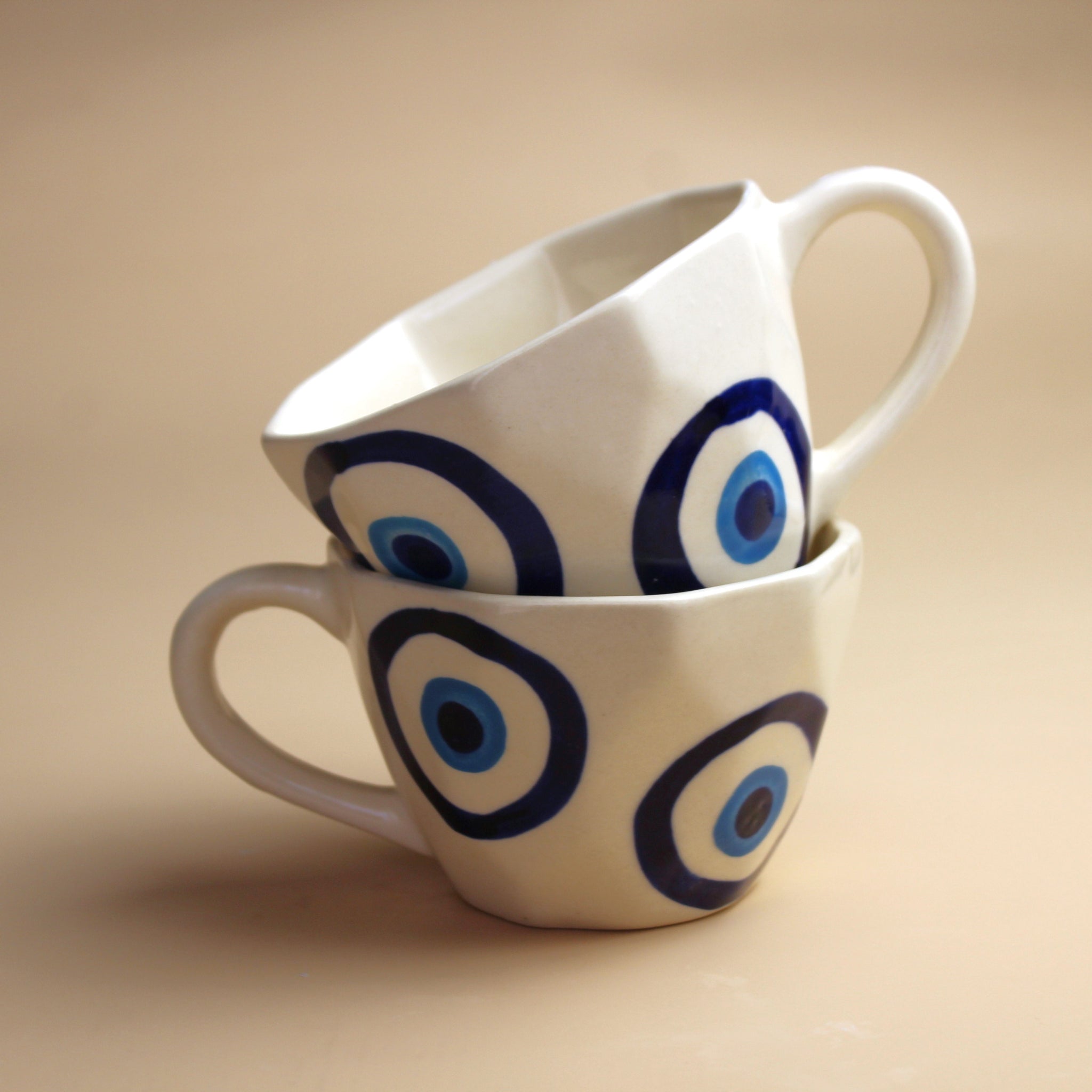 Good Vibes Gift Set- Evil eye Mugs & Hamza Candle