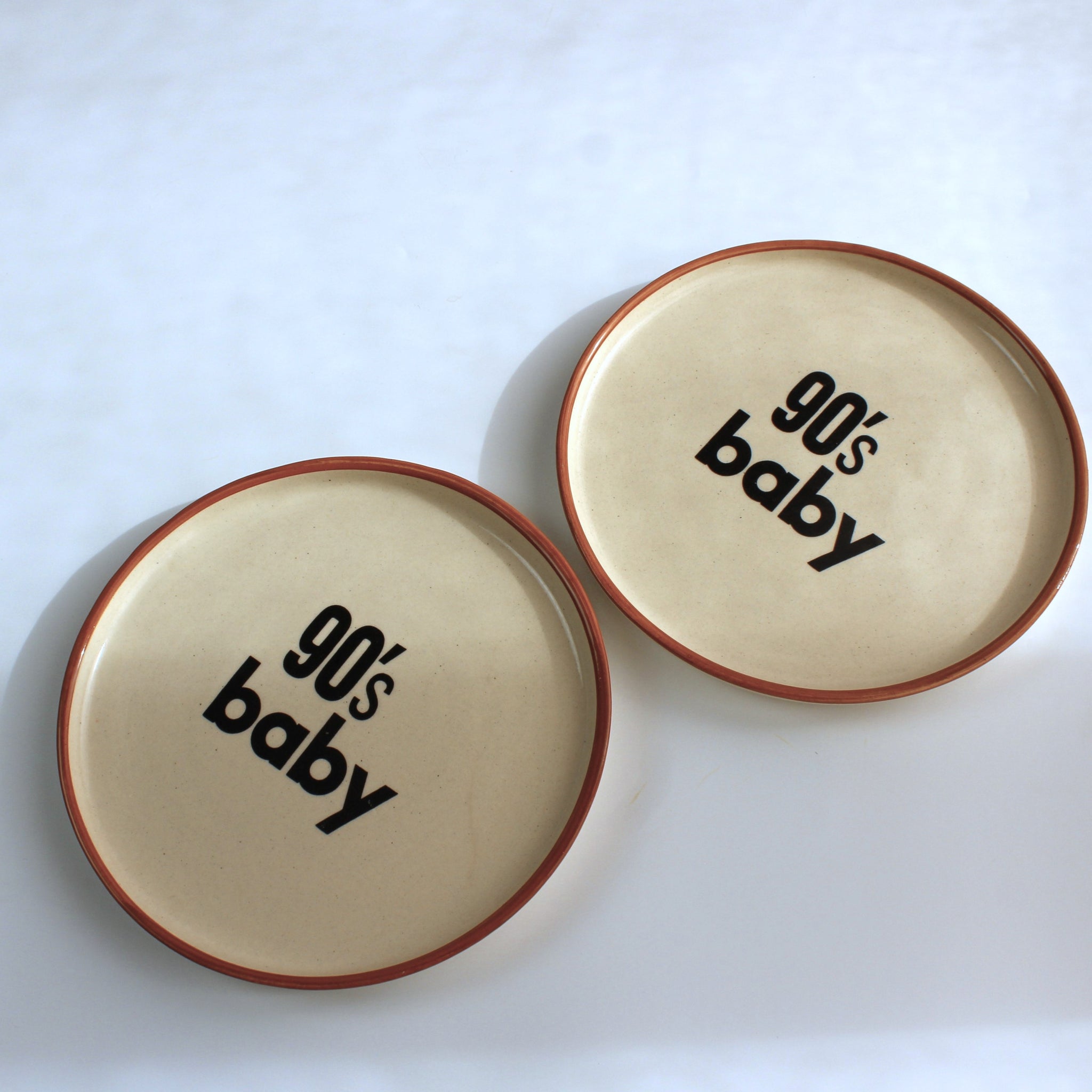 90's Baby Plates – Retro  Inspired, Set of 2 Quarter Plates