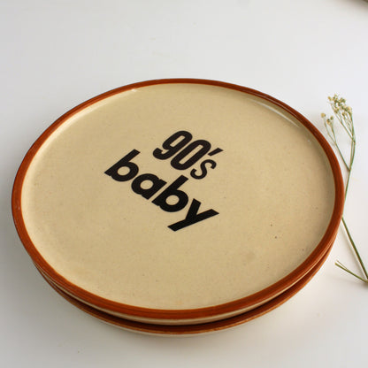 90's Baby Plates – Retro  Inspired, Set of 2 Quarter Plates