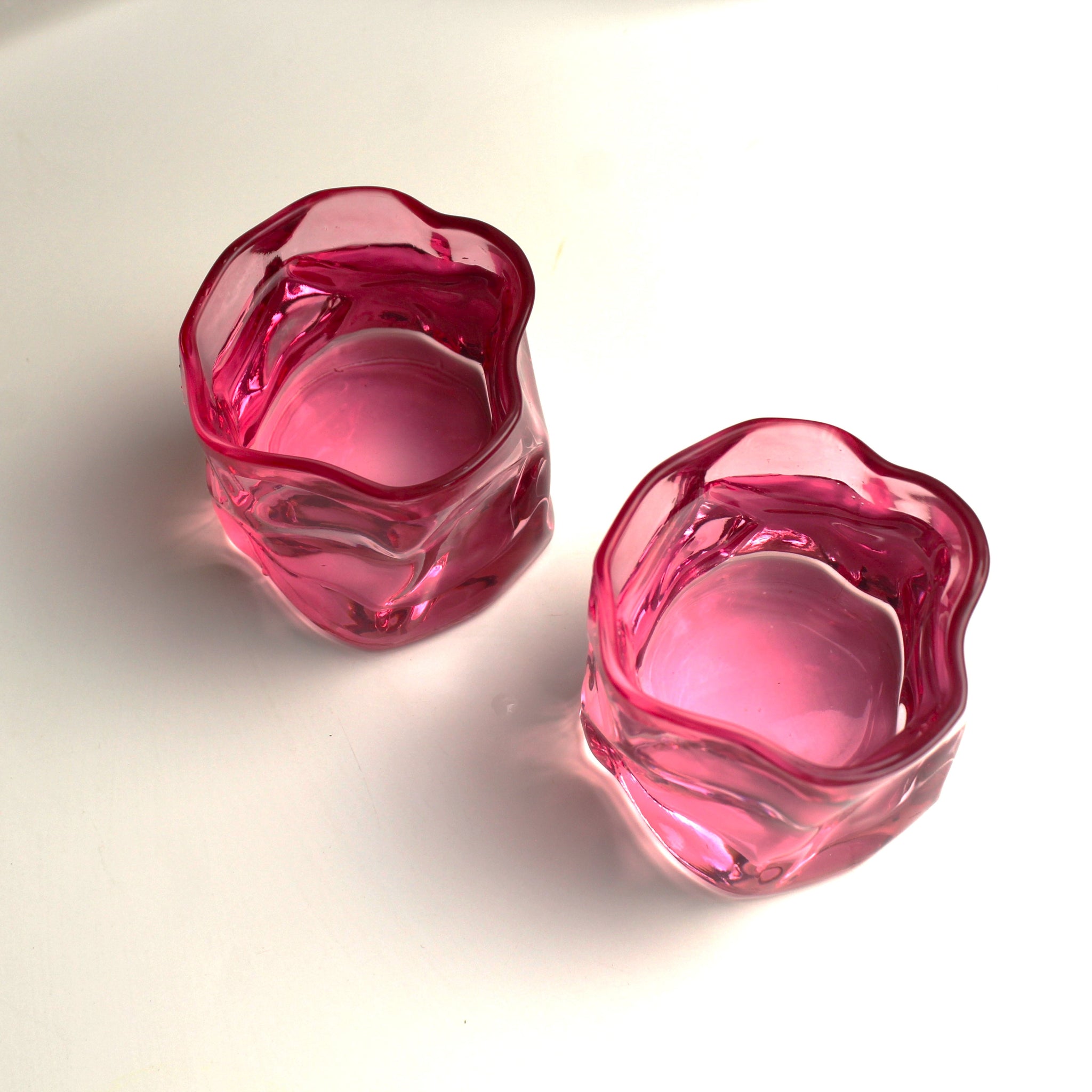 Serving Glasses- Fuchsia Pink (250ml) Set of Glasses
