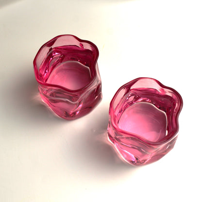 Serving Glasses- Fuchsia Pink (250ml) Set of Glasses