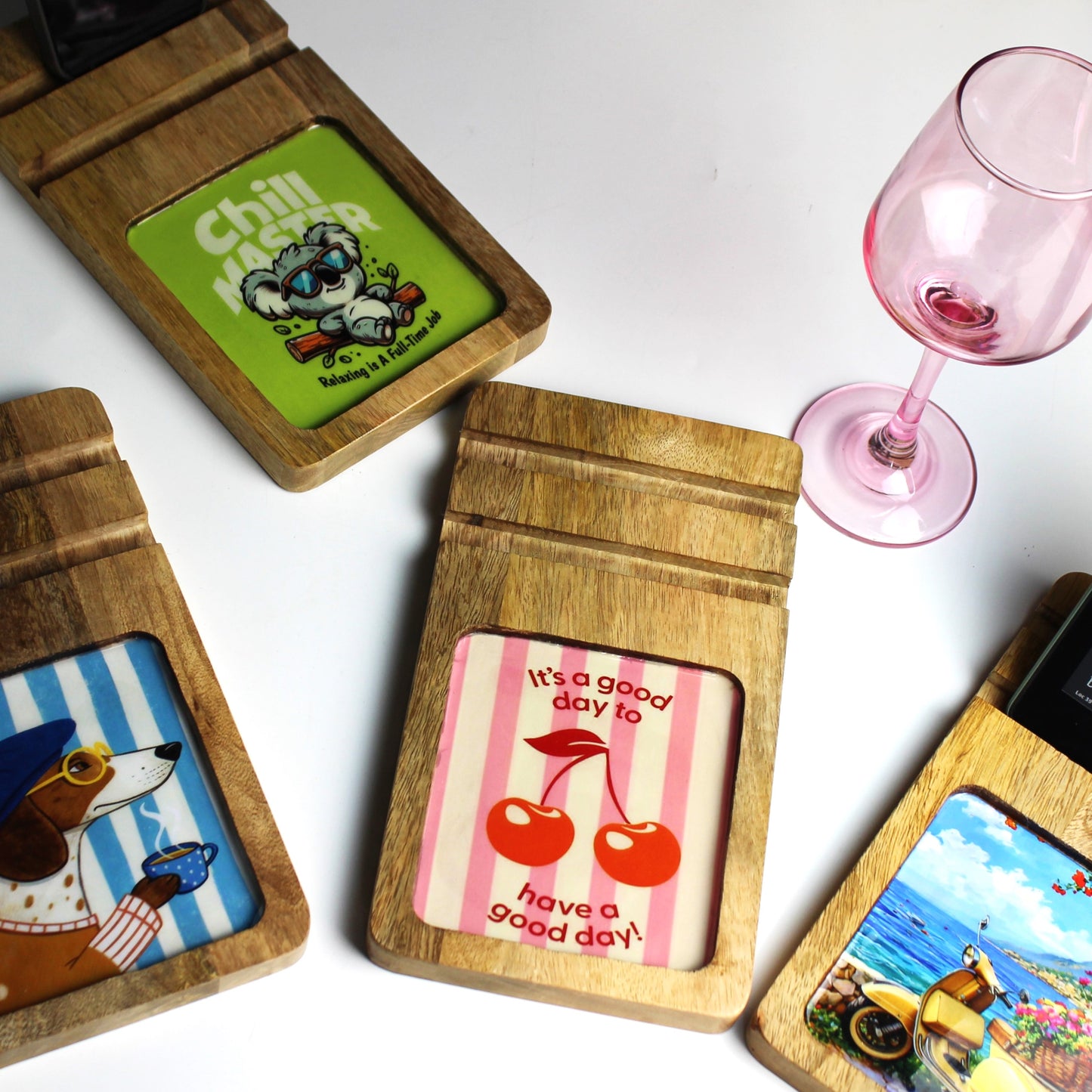 Lay-Z Board- Mobile stand + Snack Tray in one