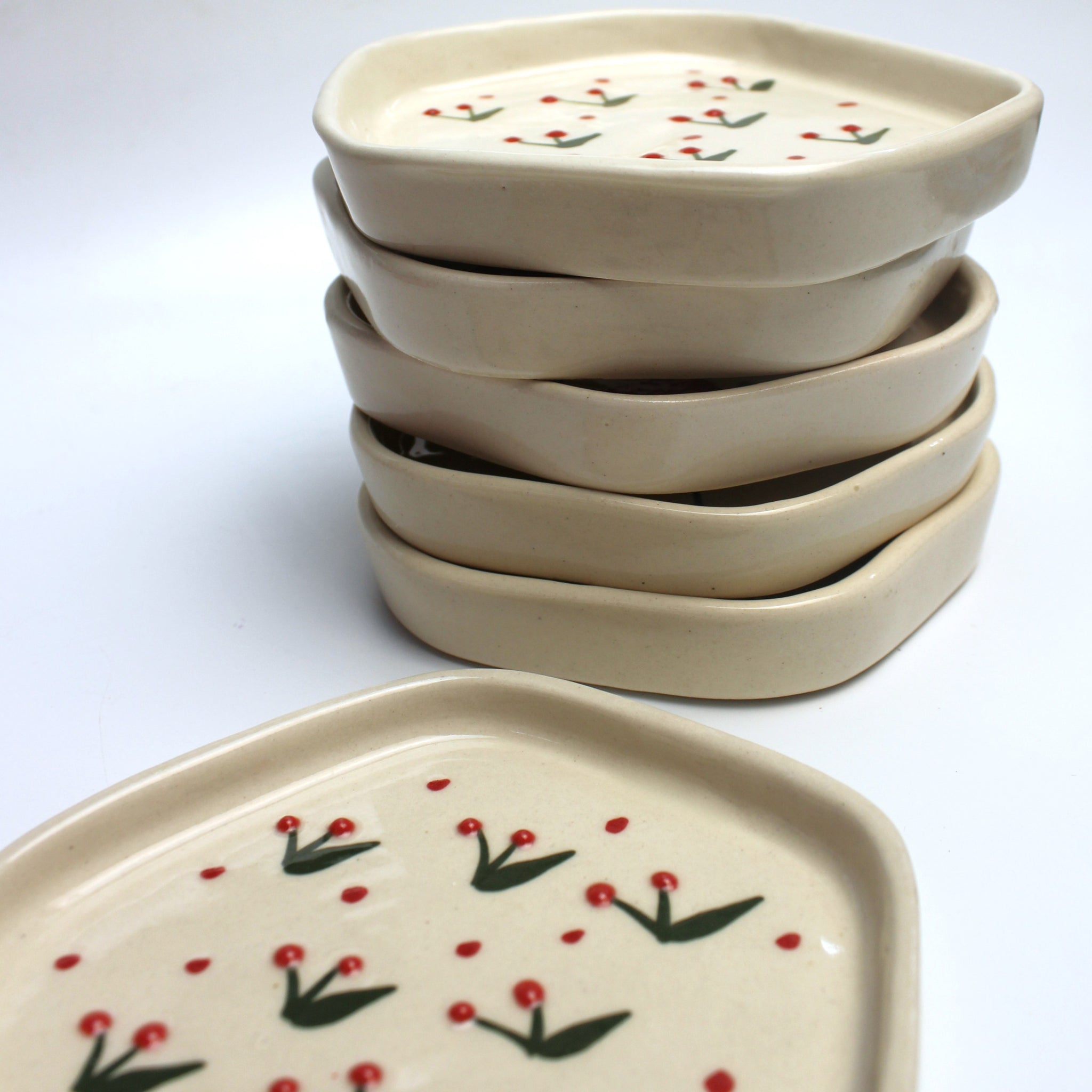 Bud Dessert Plates- Small Ceramic Plates