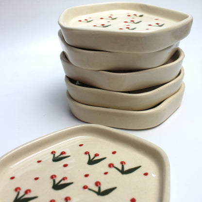 Bud Dessert Plates- Small Ceramic Plates