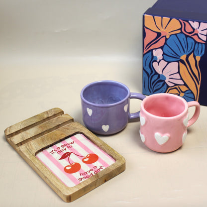 Cherry heart gift set lifestyle shot - del hogar