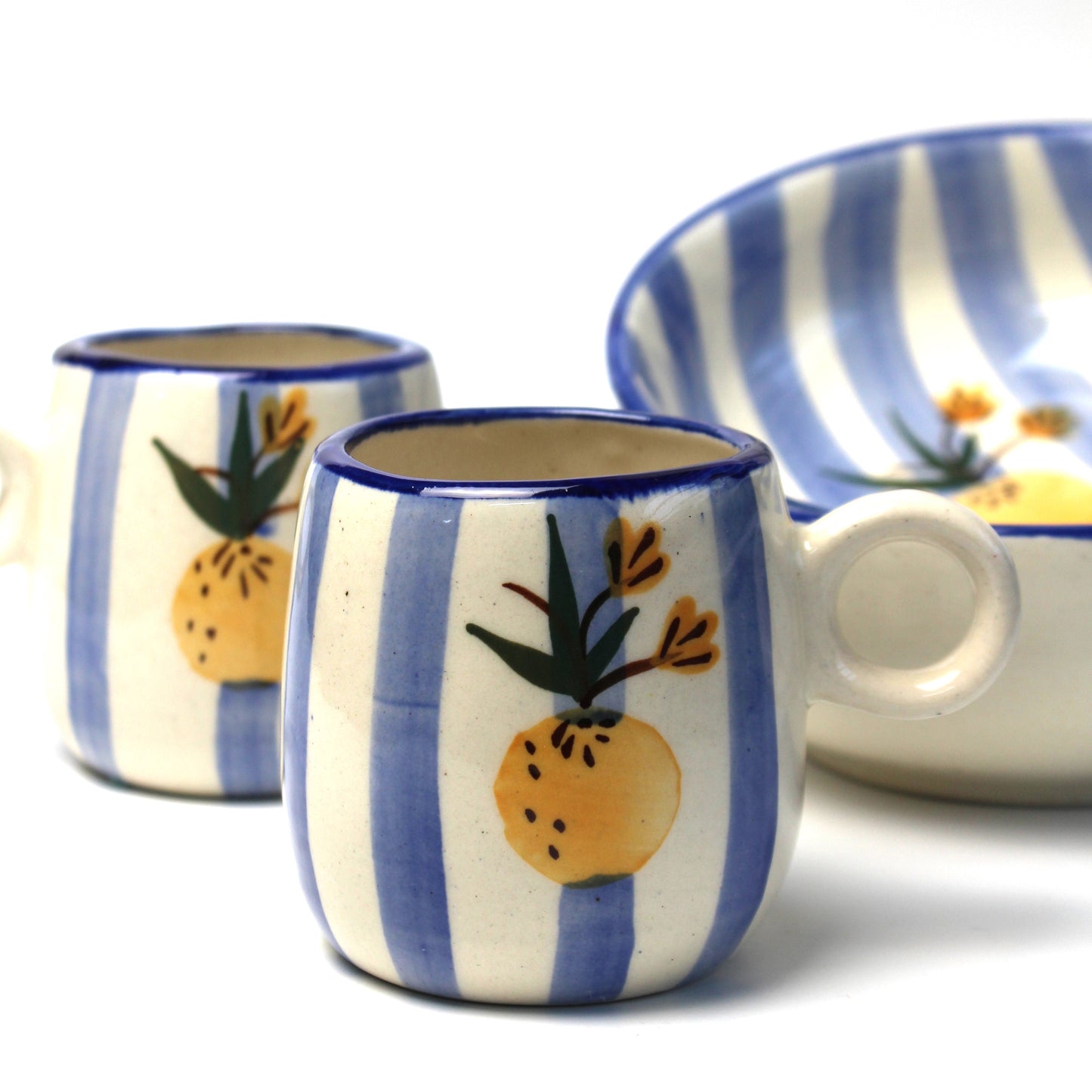 Breakfast Set - Apricot Ceramic Bowl+ Mug Set