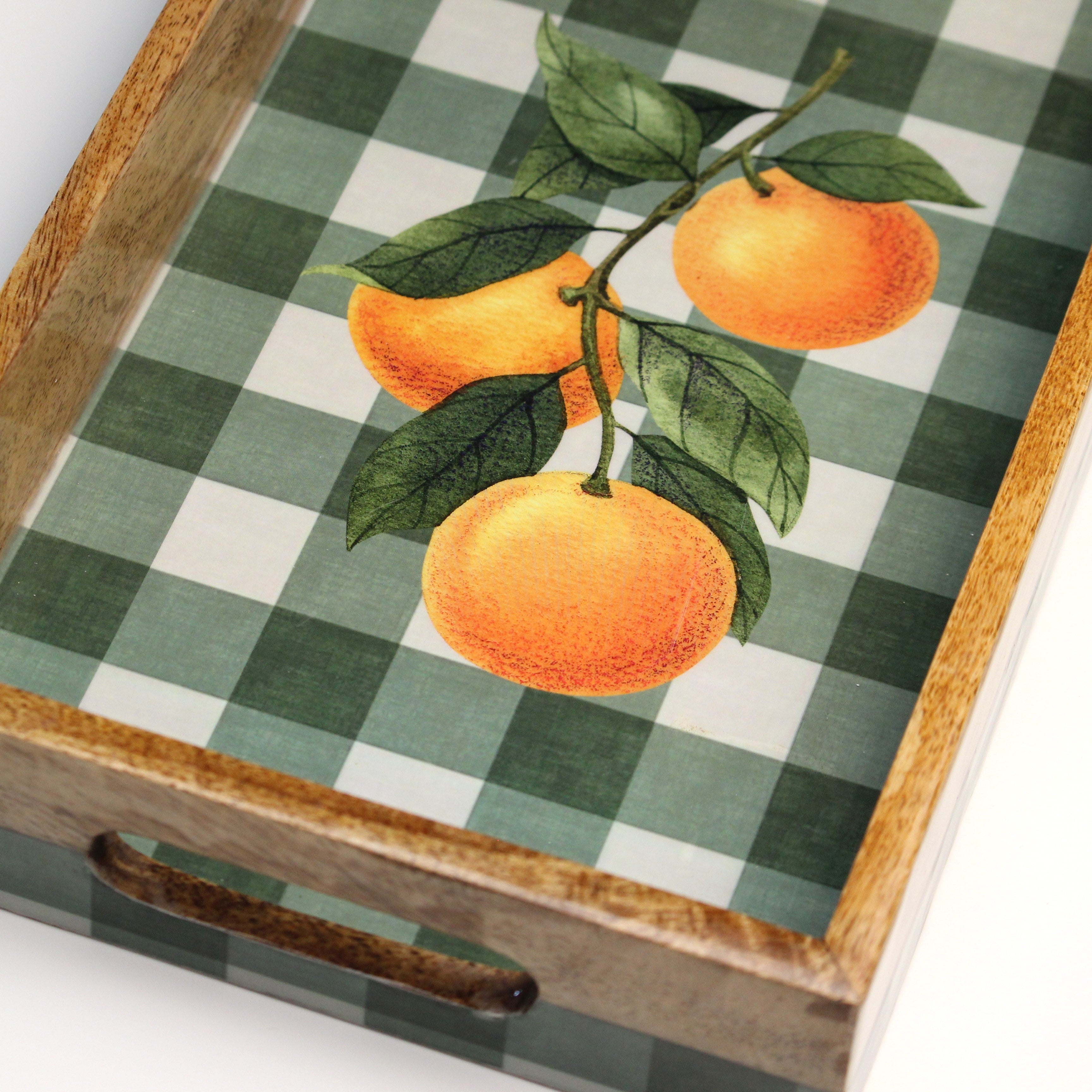 Orange Grid Serving Tray- 14