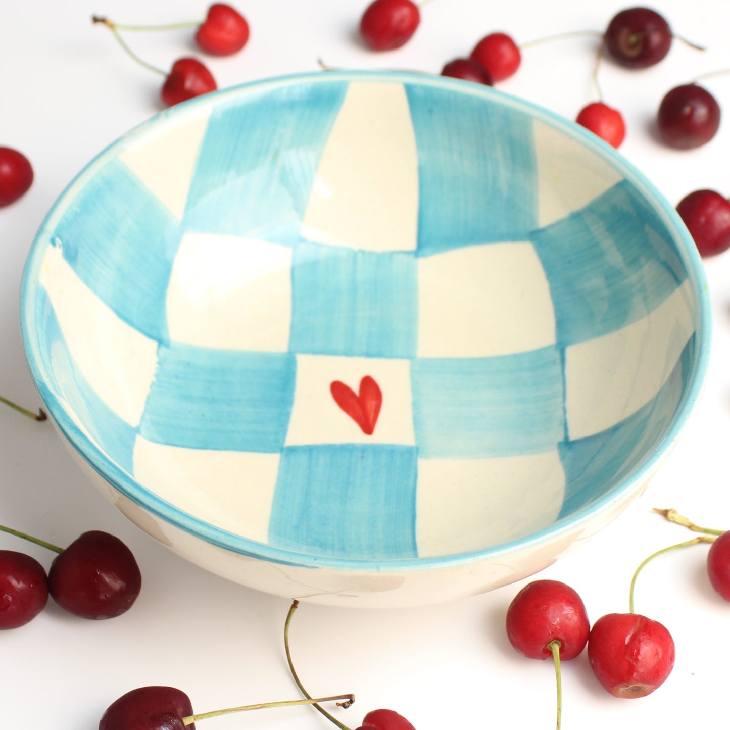 Sea Check Ceramic Bowl- Multipurpose Deep Bowls