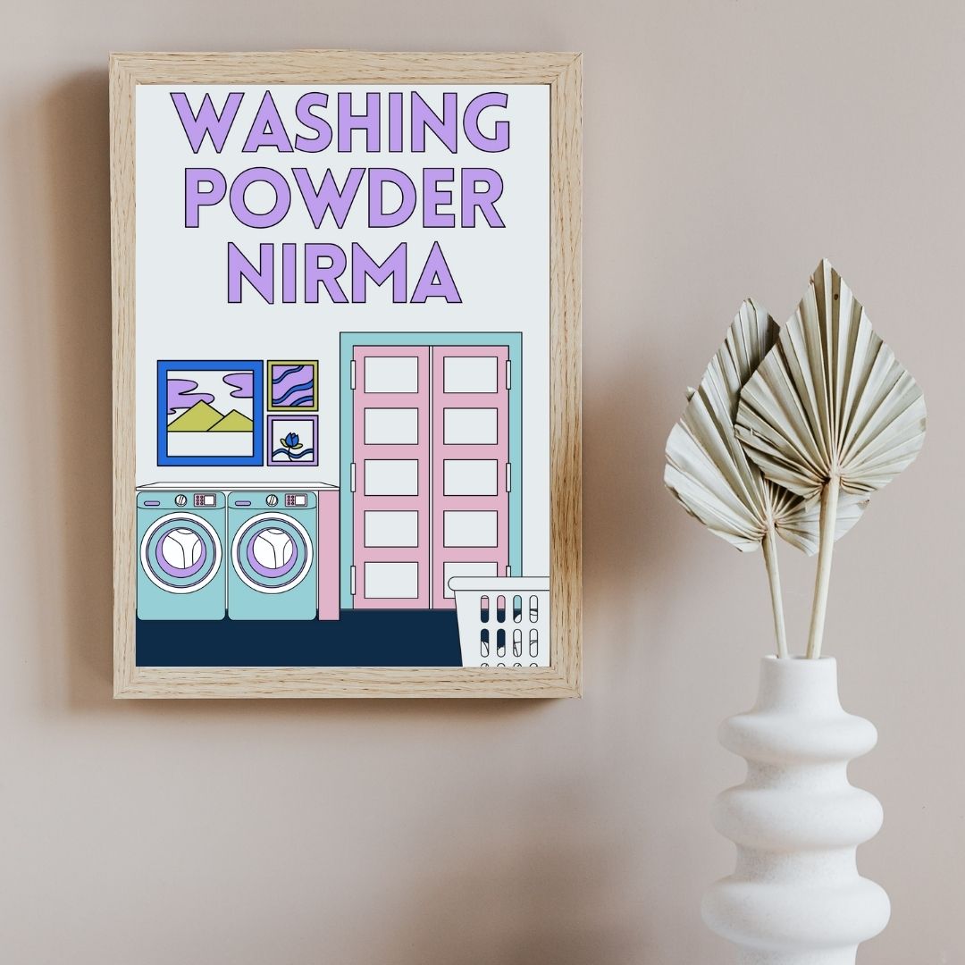 Washing Powder Framed Wall Art- Nostalgic Wall Frame