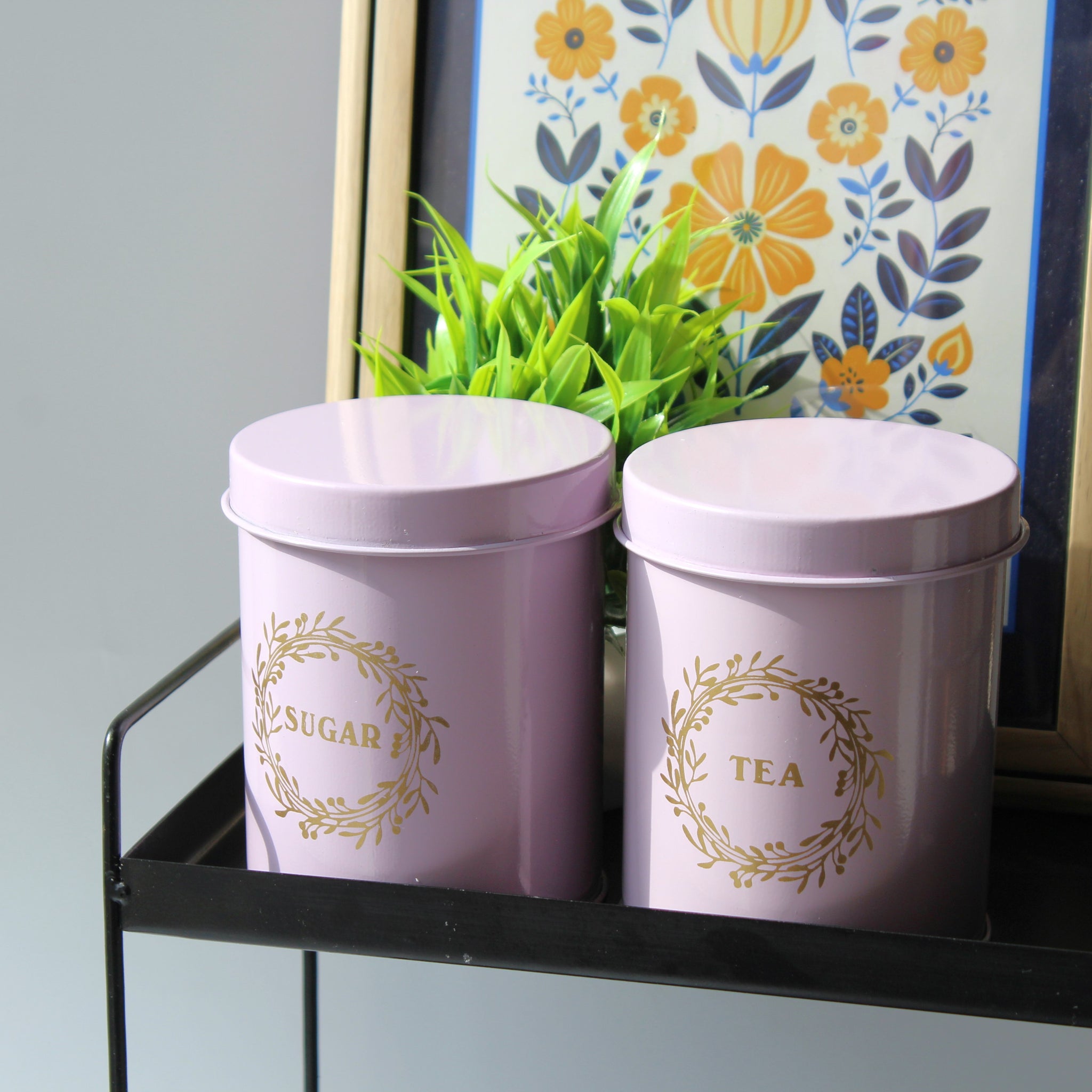 Kitchen Containers Set (2 Pcs)-  Lavender, Air Tight
