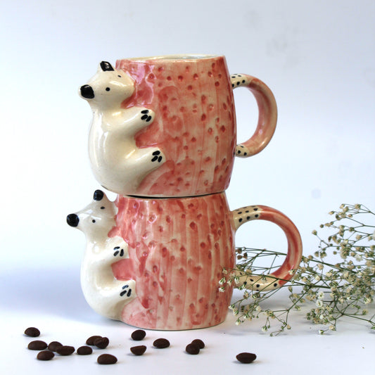 Panda Hug Mug- ceramic mug for hot/cold beverages