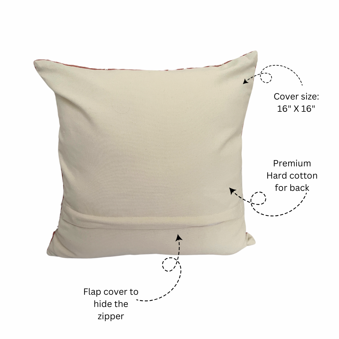 Monica's Door Cushion Cover-  (Purple, Yellow Embroidered)