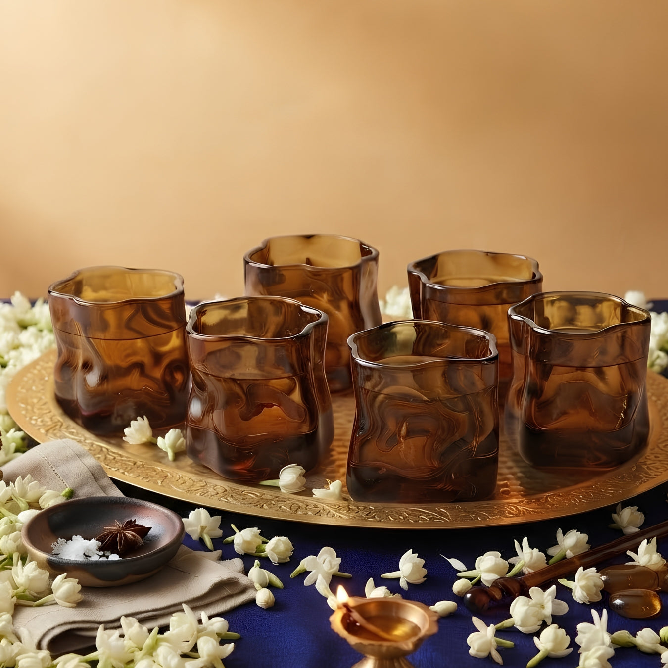 Serving Glasses- Bronze (250ml) Set of Glasses