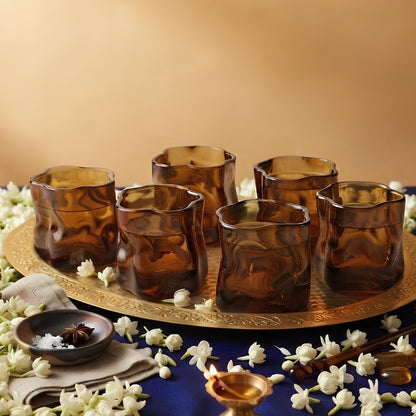 Serving Glasses- Bronze (250ml) Set of Glasses