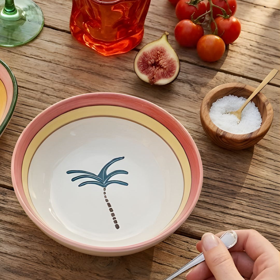 Palm Ceramic Bowl- Multipurpose Deep Bowls