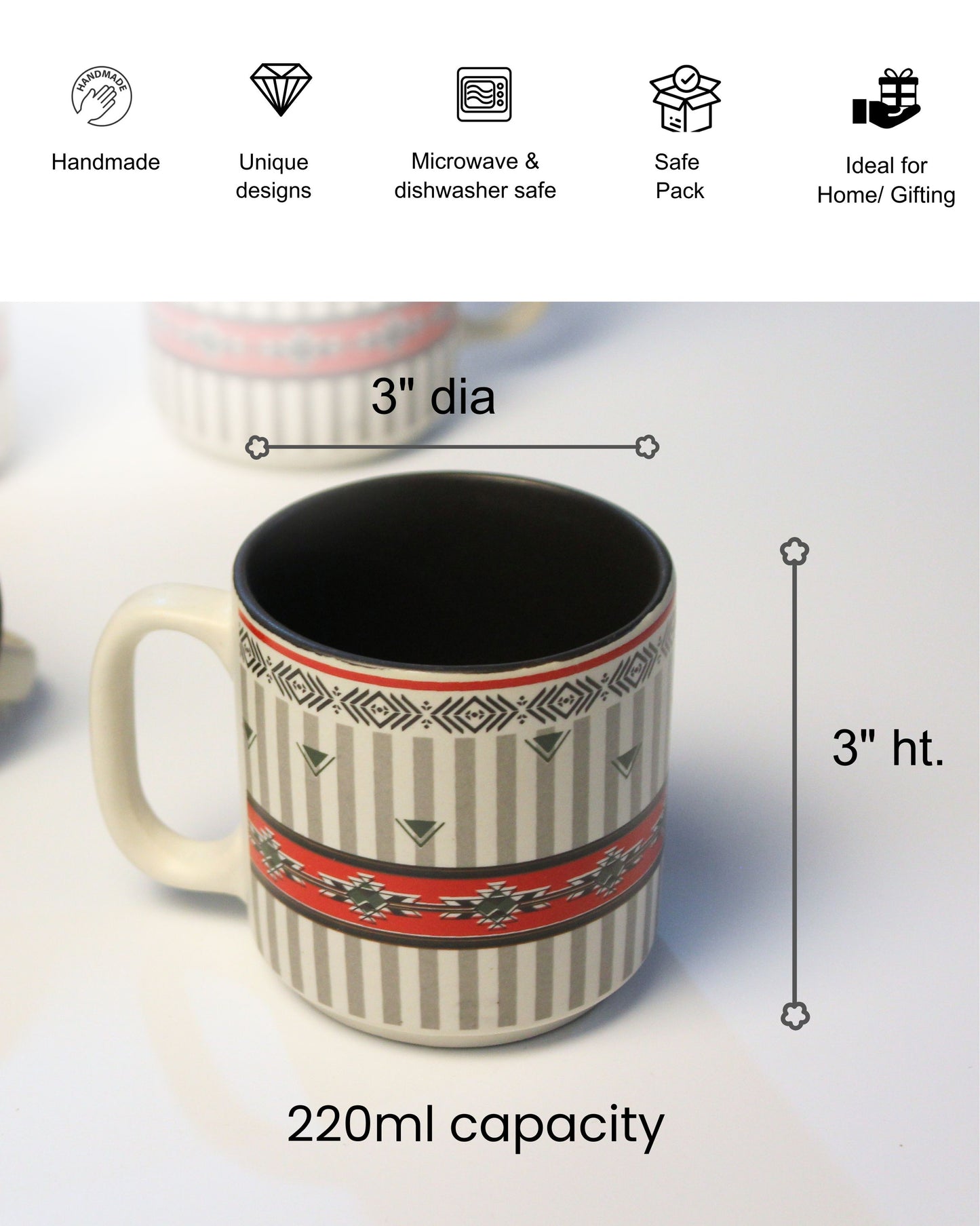 Shillong chapter -Tea cups/ Espresso cups (Set of 4)