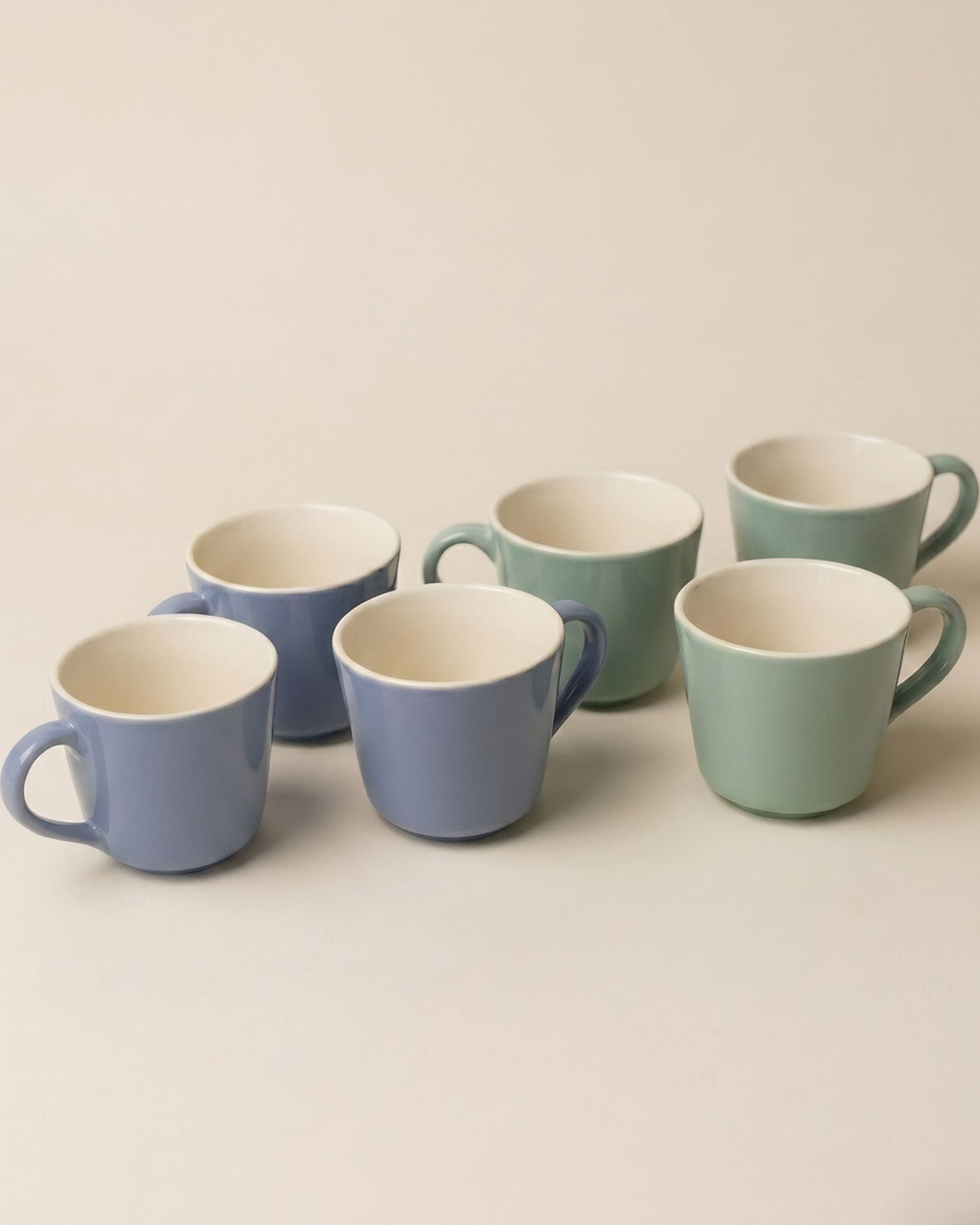 Tea Cup Set- Everyday Pastels, Lavender & Green (set of 4)