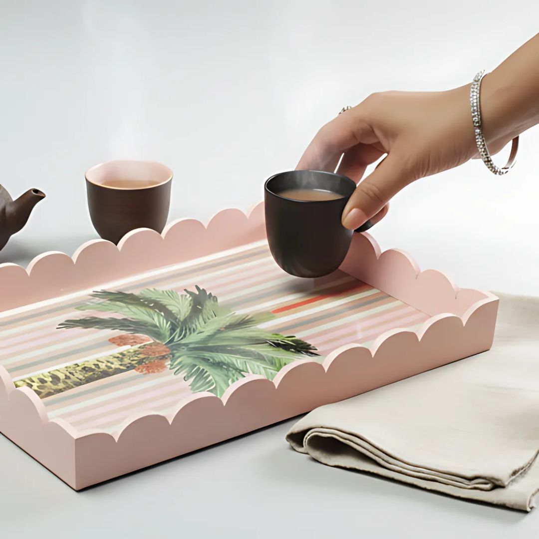Palm in Pink- Serving Tray