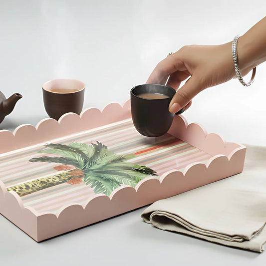 Palm in Pink- Serving Tray