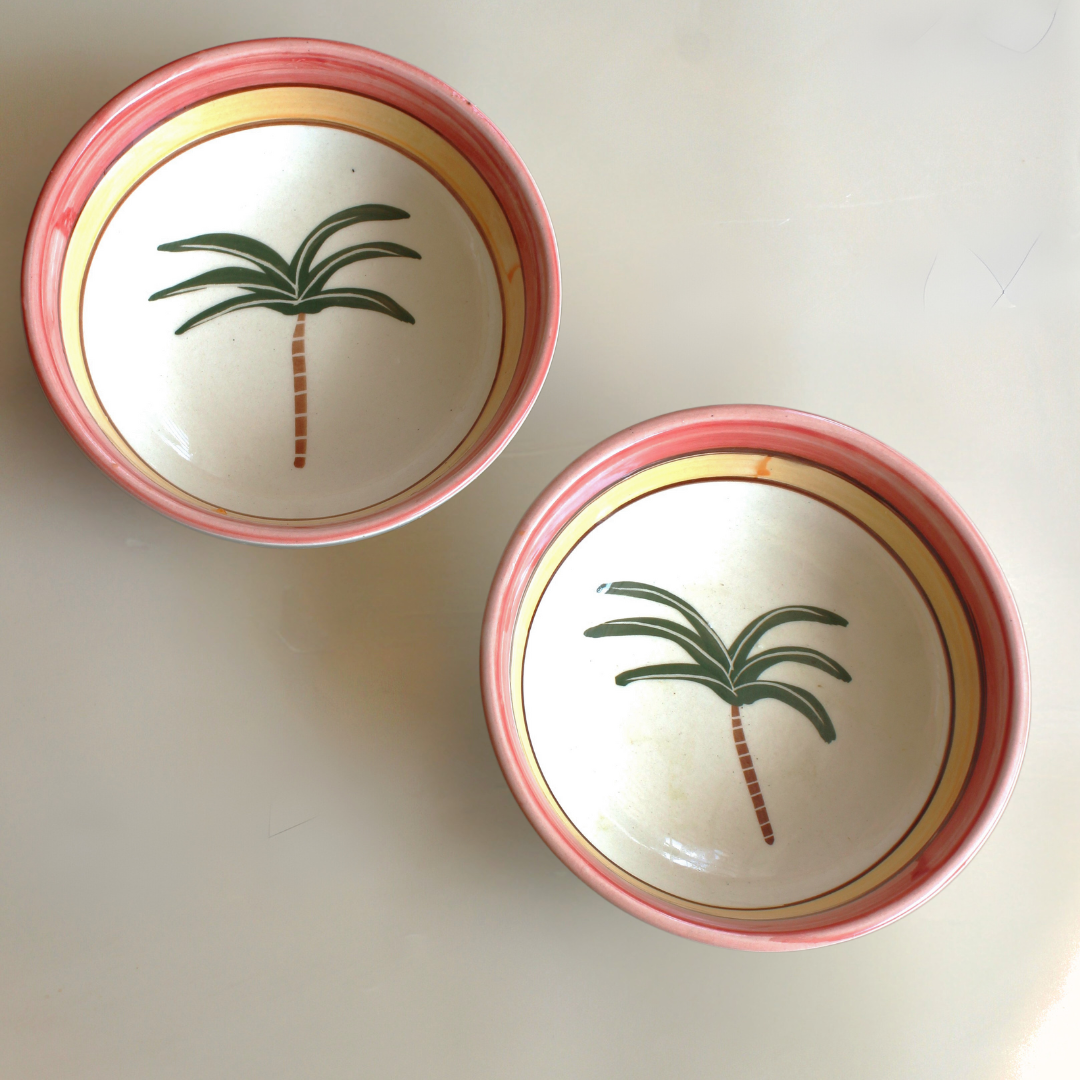 Palm Ceramic Bowl- Multipurpose Deep Bowls