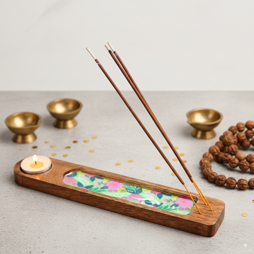 Agarbatti Stand with Unique Ash catcher- Bageecha