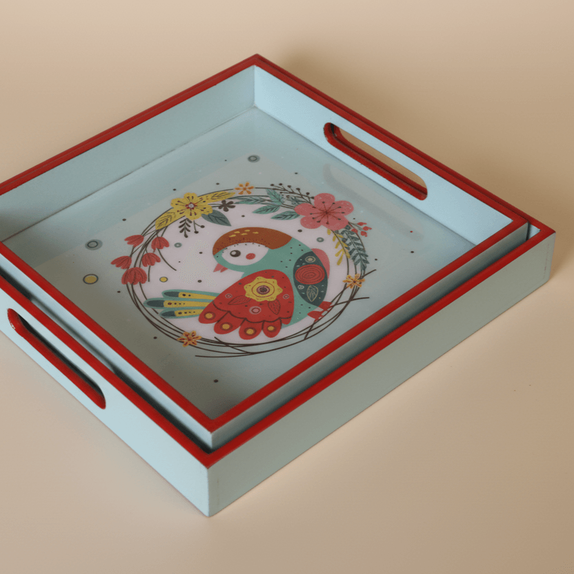 Chirpy Bird- Set of 2 Trays