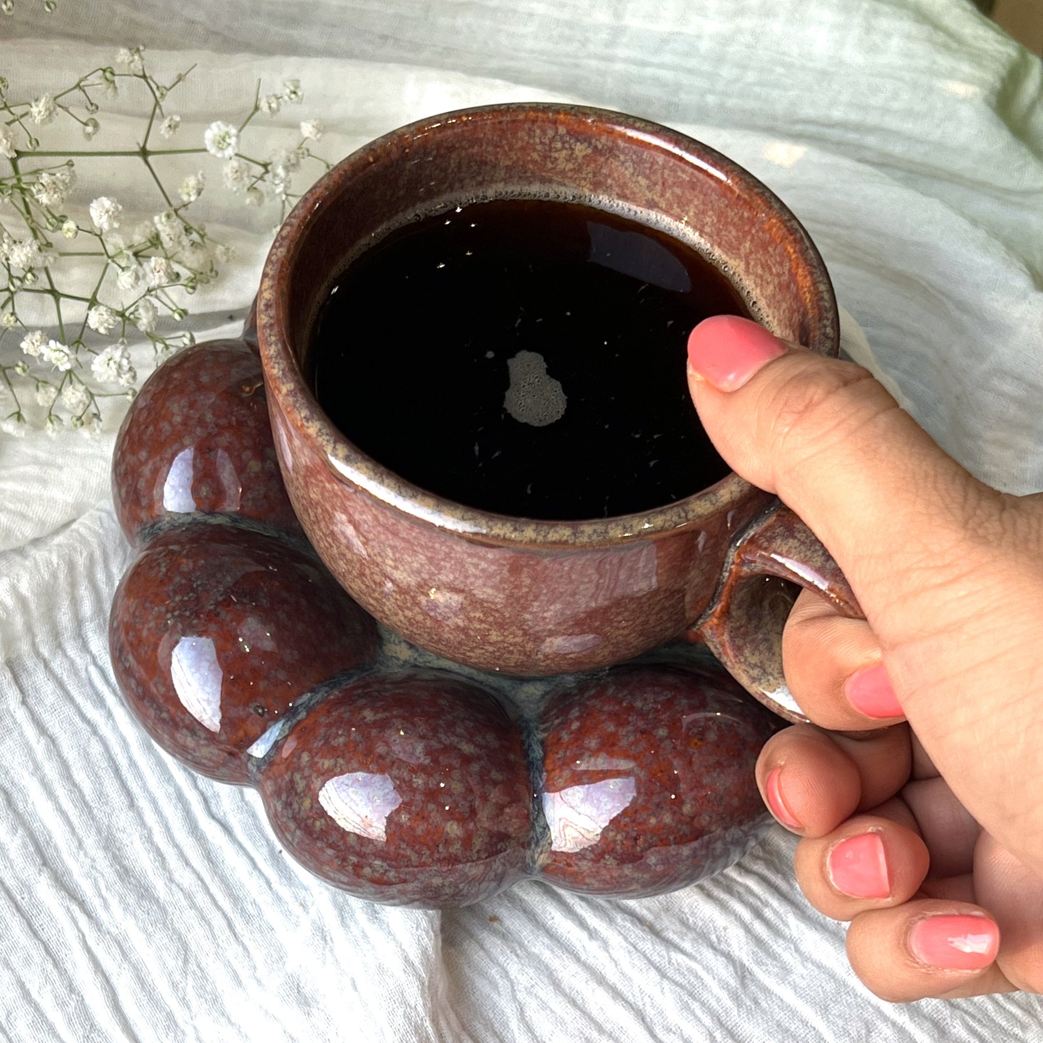 Bubble cup and saucer set- Trendy combo