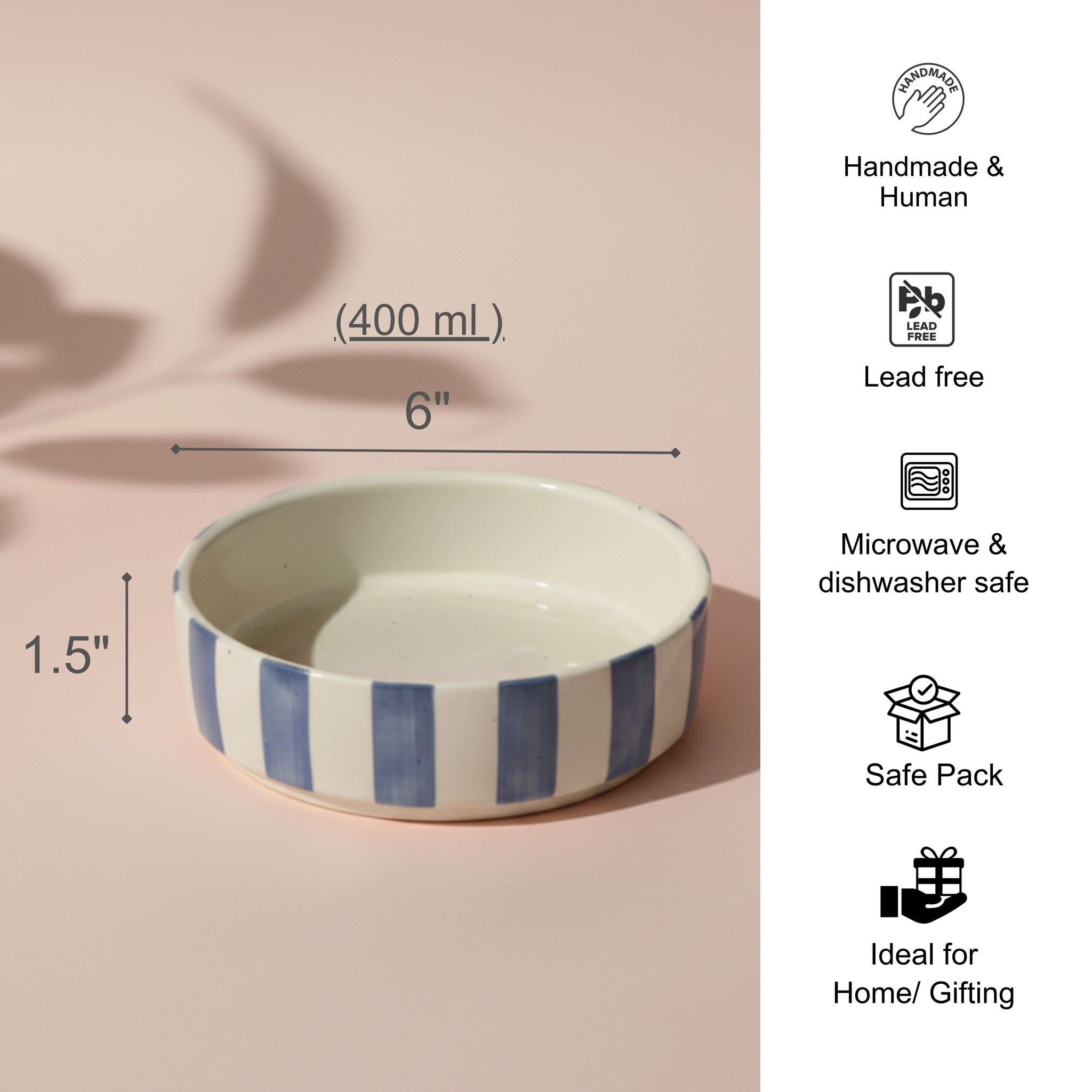 Coastal Stripes Multipurpose Bowls Blue(400ml)