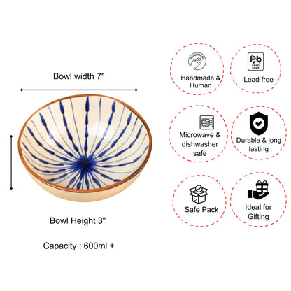 Shima Bowls- Ceramic Deep Bowls (600ml)