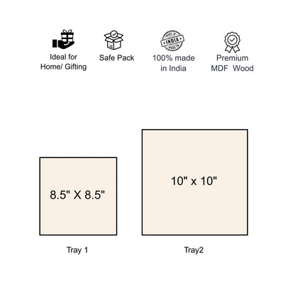 Coral Butterfly Serving Tray- Set of 2 Trays