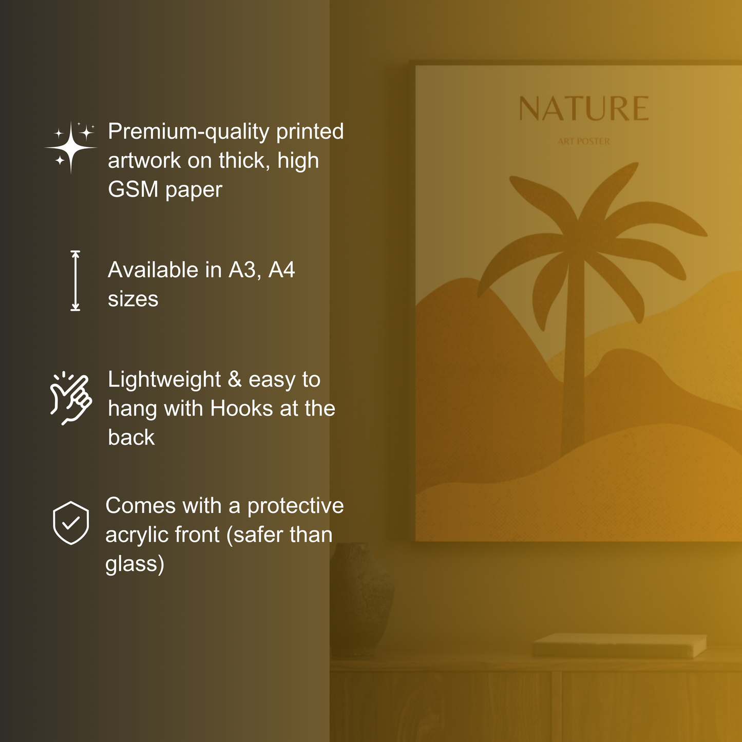 Nature Framed Wall Art- Neutral colors