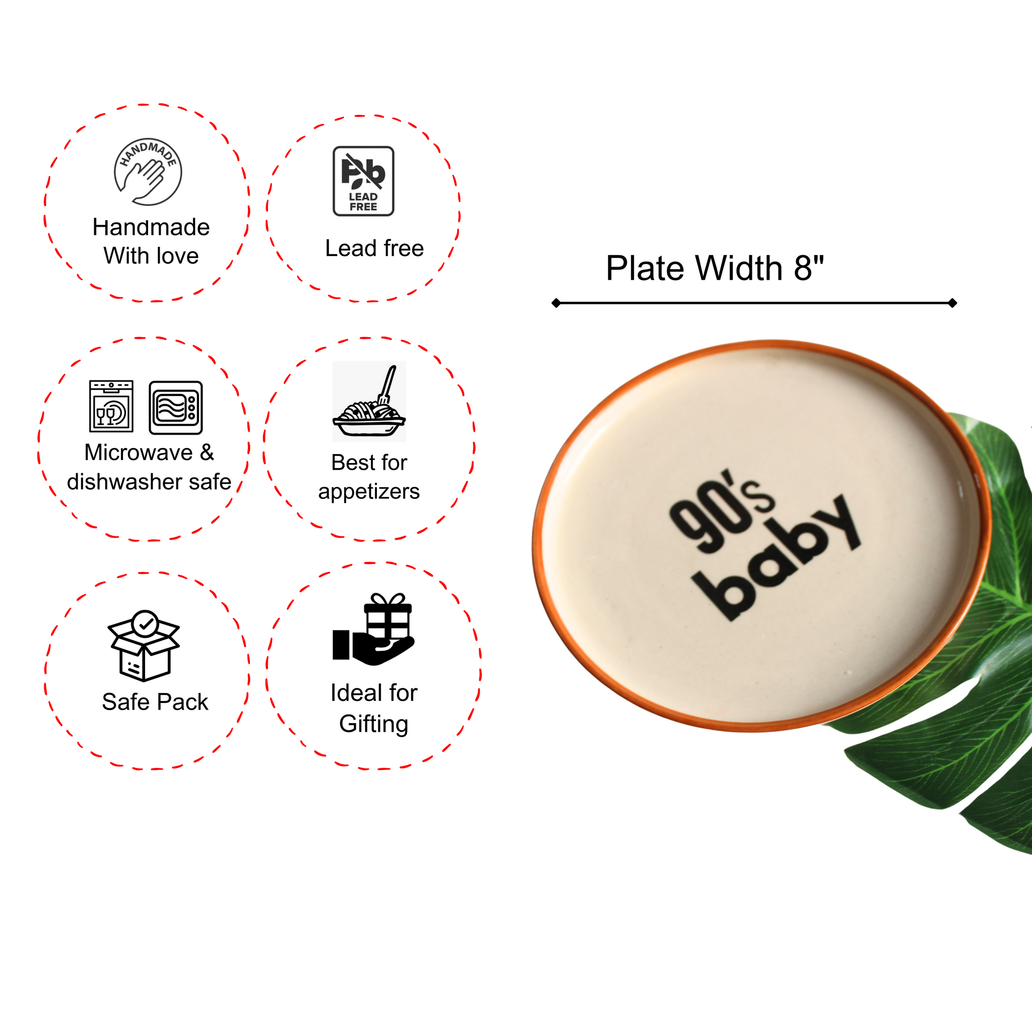 90's Baby Plate –  Retro Inspired Quarter Plate